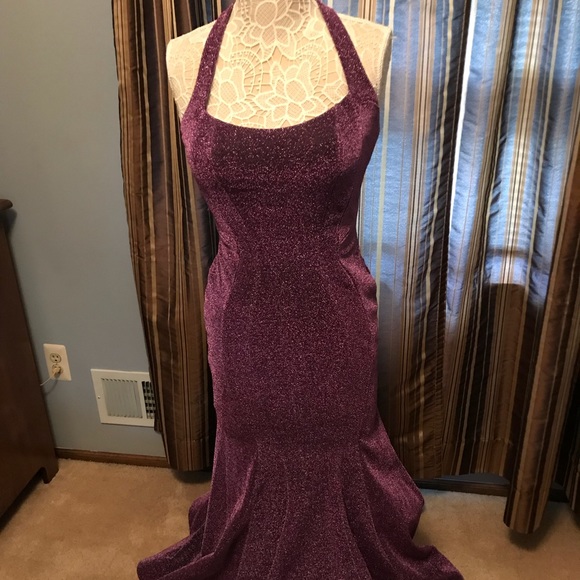 Mon Cheri Dresses & Skirts - Purple sparkly prom dress - castle couture